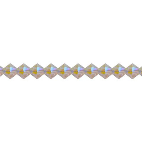 Preciosa Crystal Bicone Beads 5mm LIGHT ROSE AB