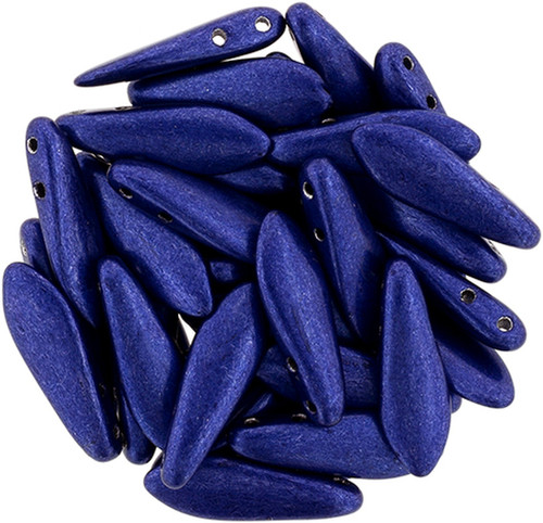 2-Hole Dagger Beads CzechMates SATURATED METALLIC SUPER VIOLET