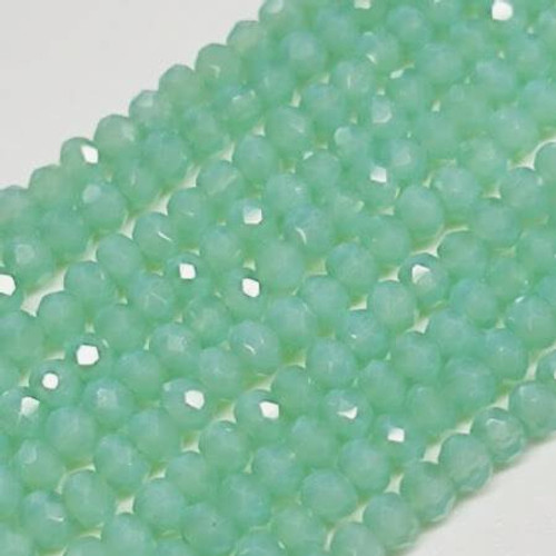 Chinese Crystal Rondelle Beads 3x2mm CHRYSOLITE OPAL