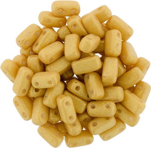 2-Hole Brick Beads 6x3mm CzechMates PACIFICA GINGER