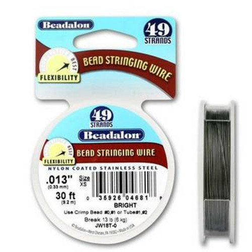 Beadalon 49 Bead Stringing Wire BRIGHT