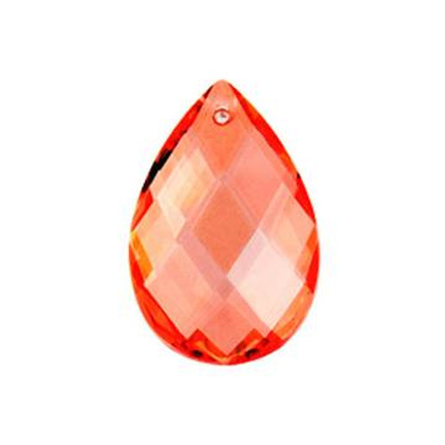 Preciosa Crystal Almond Drop Pendant 39x25mm SWEET ORANGE