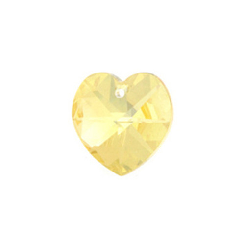 Preciosa Crystal Heart Pendant 18mm BLOND FLARE