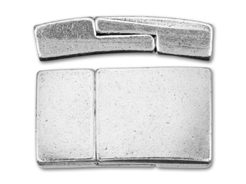 REGALIZ Rectangle Magnetic Clasp Antique Silver Plated