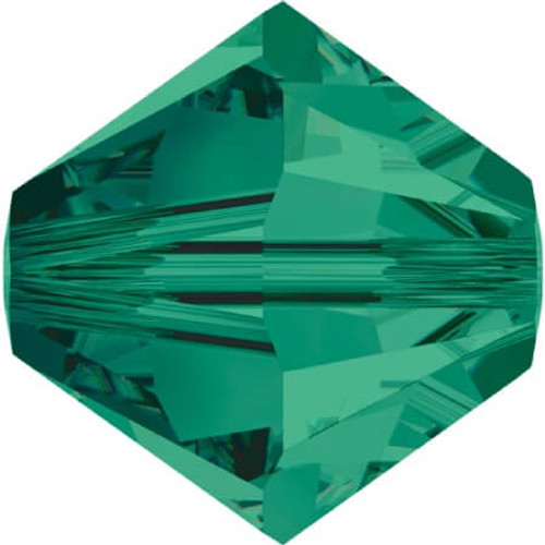 ELITE Eureka Crystal Bicone Beads 4mm EMERALD 5328