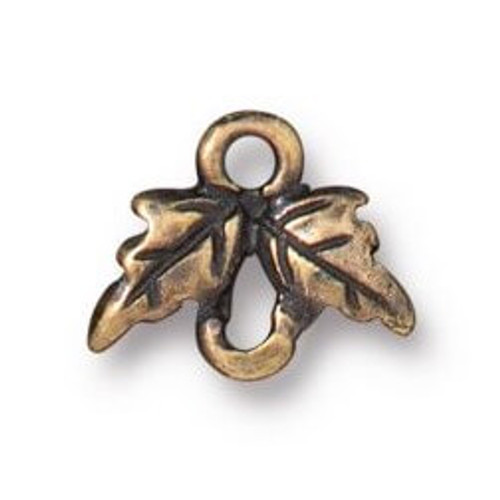 TierraCast LINK-Leaf-Oxidized Brass Plated