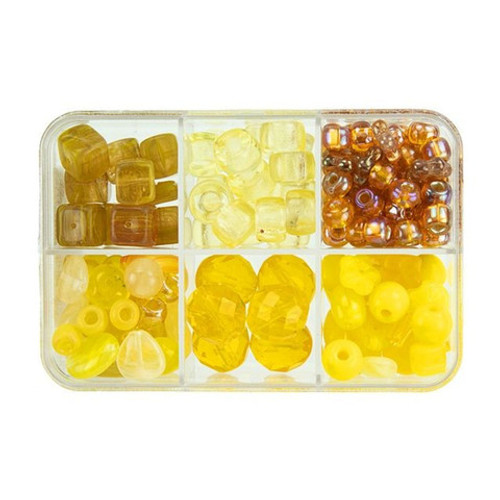 Czech Glass Beads Mix PINEAPPLE UPSIDE DOWN CAKE Recipe Box