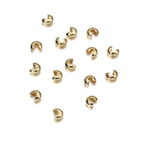 CRIMP COVERS 3mm Gold Plated