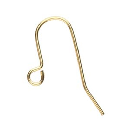 Ear Wire French Hook w/loop 22mm Gold Plated (1 pair)