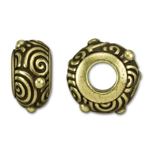 TierraCast BEAD-Spiral Euro-Brass Oxide Plated