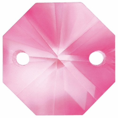 Preciosa Crystal Octagon Connector 24mm PINK CANDY