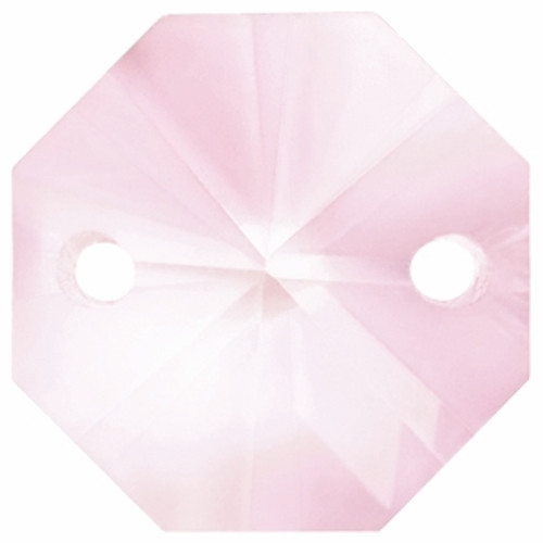 Preciosa Crystal Octagon Connector 24mm LIGHT PINK