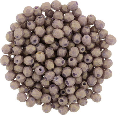 Firepolish 3mm Czech Glass Beads PACIFICA FIG