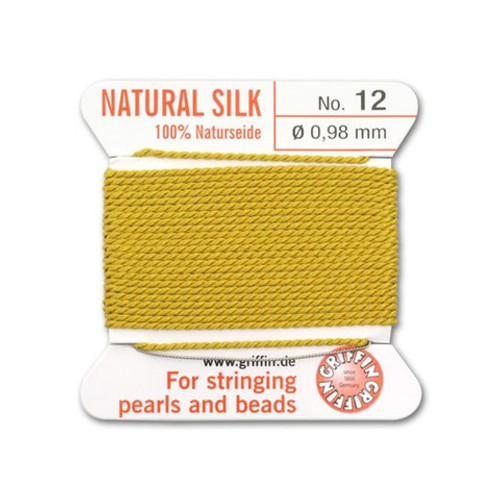 Griffin Natural Silk Bead Cord No.12 AMBER