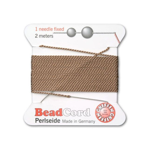 Griffin Natural Silk Bead Cord No.8 BEIGE