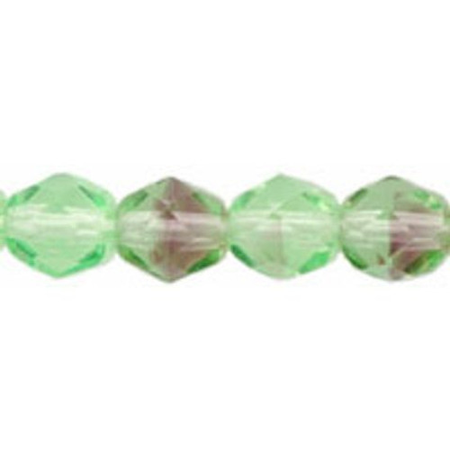 Firepolish 6mm Czech Glass Beads EMERALD BROWN