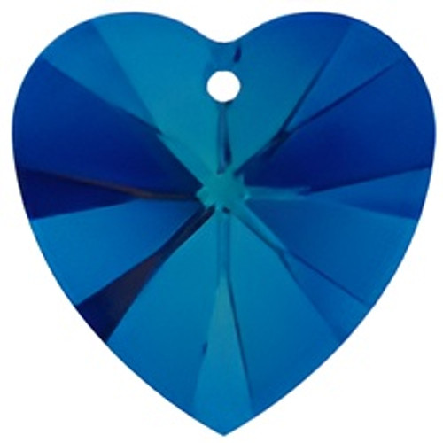 ELITE Eureka Crystal Heart Pendant 14mm BERMUDA BLUE