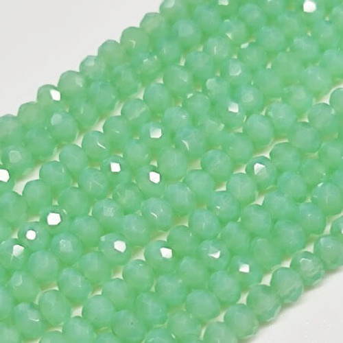 Chinese Crystal Rondelle Beads 3x2mm LT. CHRYSOLITE OPAL