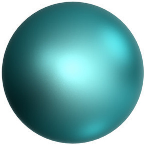 ELITE Eureka Crystal Pearls 4mm Round IRIDESCENT DARK TURQUOISE