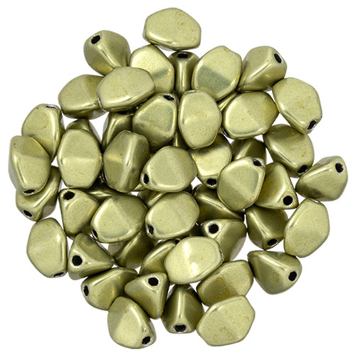 PINCH Czech Glass Beads 5x3mm SATURATED METALLIC LIMELIGHT