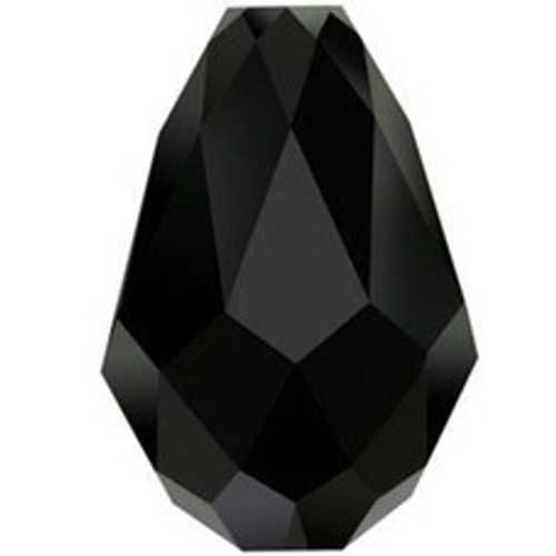 ELITE Eureka Crystal Teardrop Bead 9x6mm JET 5500