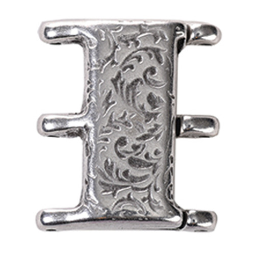 CYMBAL MAGNETIC CLASP for 8/0 Seed Beads Nisida III Antique Silver Plated (Pack of 2)