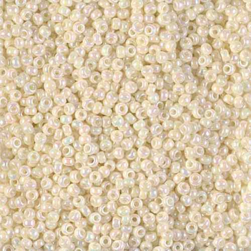 SIZE-8 #486 IVORY PEARL CEYLON AB Miyuki Round Seed Beads