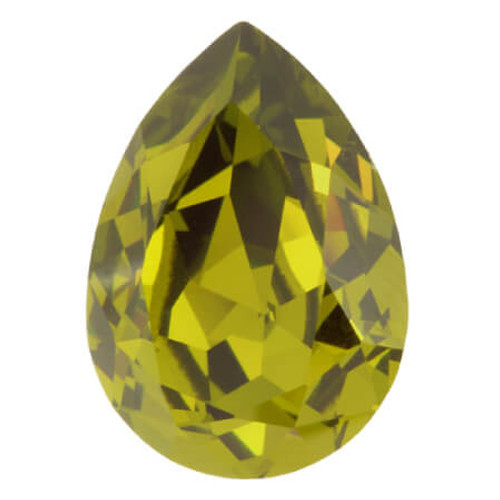 ELITE Eureka Crystal Pear Fancy Stone 18mm OLIVINE 4320
