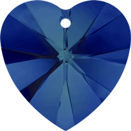 ELITE Eureka Crystal Heart Pendant 18mm CRYSTAL BERMUDA BLUE 6228