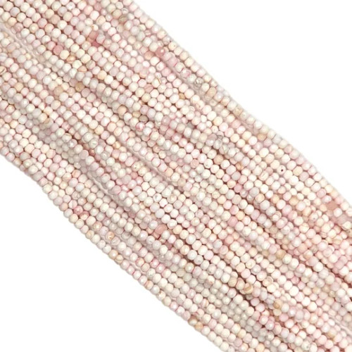 QUEEN CONCH 3x2mm High Grade Faceted Gemstone Beads Strand