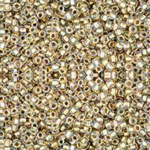 Toho ROUND 15/0 Seed Beads CRYSTAL GOLD LINED