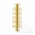 TUBE BAR Clasp 5-Strand 31mm  Gold Plated