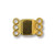 13.7x8.6mm Gold Plated 3 STRAND BOX MAGNETIC Clasp 