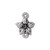 TierraCast 17mm Antiqued Silver Plated APPLE BLOSSOM CHARM