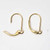 17x9mm Gold Plated LEVERBACK Earrings with Loop
