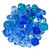Preciosa Crystal Bicones  4-6mm BLUE LAGOON Mix