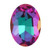 Krakovski Crystal Oval Stone 10x14mm HELIOTROPE