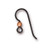 TierraCast EAR WIRE French Hook w/3mm copper bead  Niobium Black