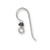 TierraCast EAR WIRE-French Hook w/2mm SS bead and black Heishi-Niobium Grey