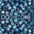 Toho AIKO 11/0 Seed Beads DENIM BLUE-LINED LT AMETHYST RAINBOW