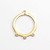 Frame Link CIRCLE 3-HOLE CONNECTOR 20mm Gold Plated