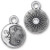 TierraCast CHARM-Starry Night with SS9 Crystal-Antique Silver Plated