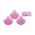 Ginkgo Beads 2-Hole Czech Glass Leaf Beads STARDANCE - FLAMINGO PINK