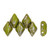 2-Hole GEMDUO 8x5mm Czech Glass Beads OPAQUE OLIVINE REMBRANDT