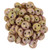 2-Hole Lentil Beads 6mm CzechMates LUSTER OPAQUE ROSE GOLD TOPAZ