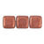 2-Hole TILE Beads 6mm SATURATED METALLIC BLOOMING DAHLIA