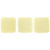 2-Hole TILE Beads 6mm SUEDED GOLD LAME' OPAQUE WHITE