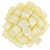 2-Hole TILE Beads 6mm CzechMates PEARL COAT CREAM