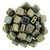 2-Hole TILE Beads 6mm CzechMates OPAQUE PALE JADE BRONZE PICASSO