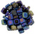 2-Hole TILE Beads 6mm CzechMates IRIS BLUE